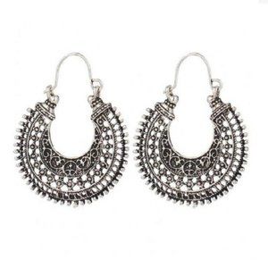 Earrings Women Retro Vintage Circle Bohemian Hoop Drop Cute Trendy Jewelry